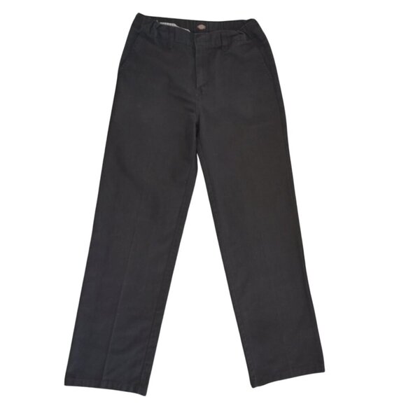 Dickies Men's Wide Leg Pants Size 14 Black Elastic Waist Relaxed Fit - Picture 1 of 10